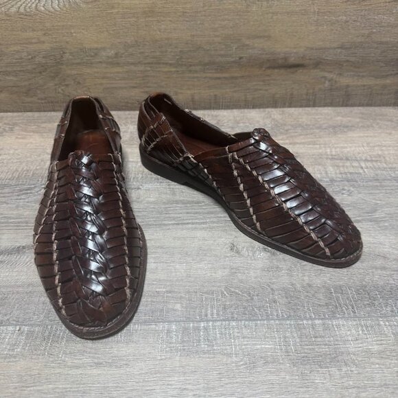 Cole Haan Resort Brown Leather Woven Loafers Men's Size 9.5 - Picture 7 of 8